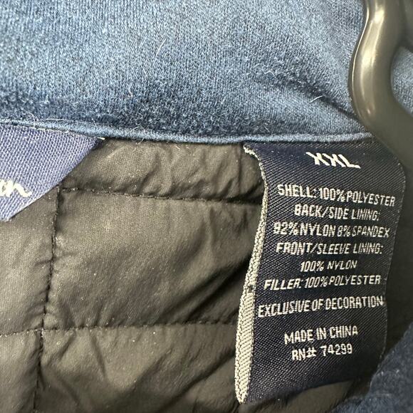 Ben Sherman‎ Size XXL Quilted Coat Jacket Blue Zip Up Pockets Winter Cold Layer - Picture 5 of 5